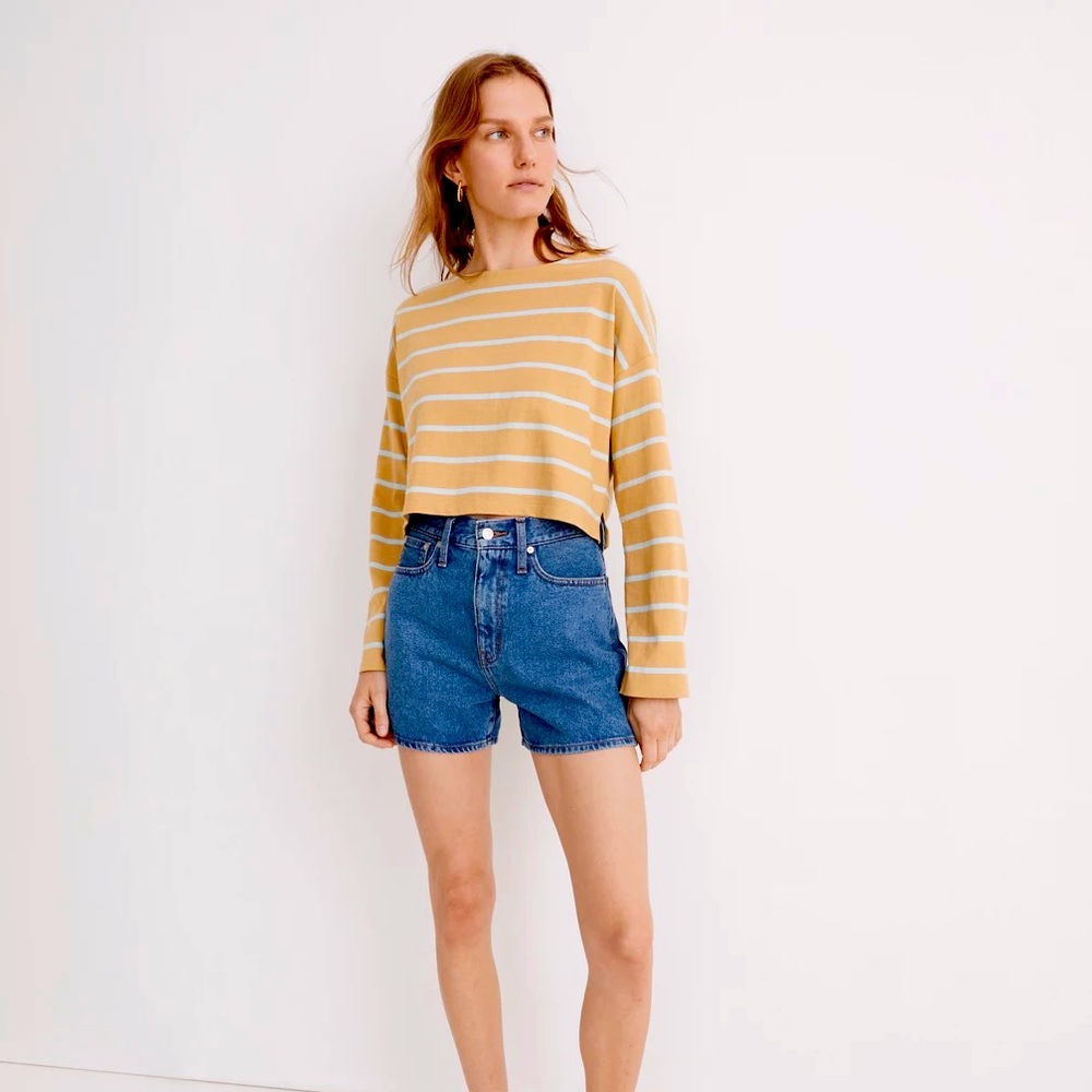 Madewell supercrop long-sleeve tee
size: xx-large
color: celestial blue